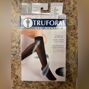Truform Lites Sheer Knee Highs - Navy (8-15mmHg)
